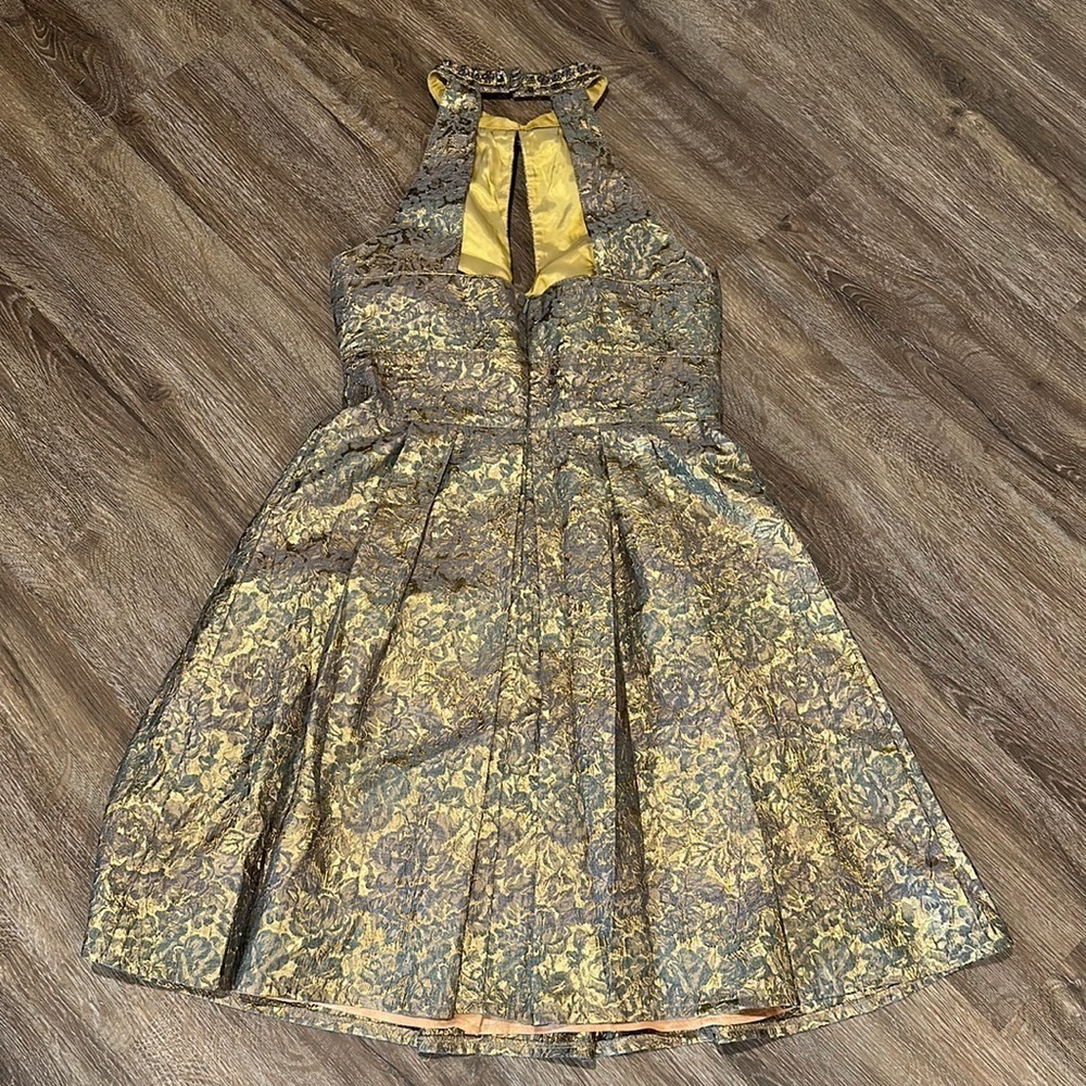 Nanette Lepore Women’s Gold Dress - Size 12 - Picture 2 of 3